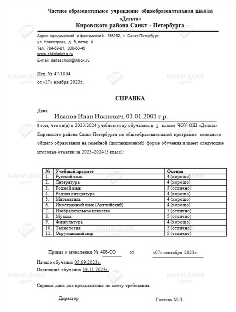 Образец справки об обучении в онлайн школе справка об обучении в школе онлайн